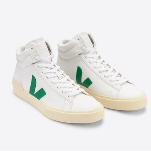 Veja White and Green Sneakers